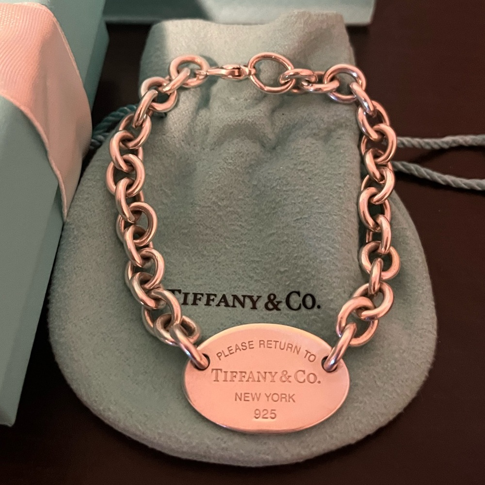 Tiffany and co oval tag bracelet